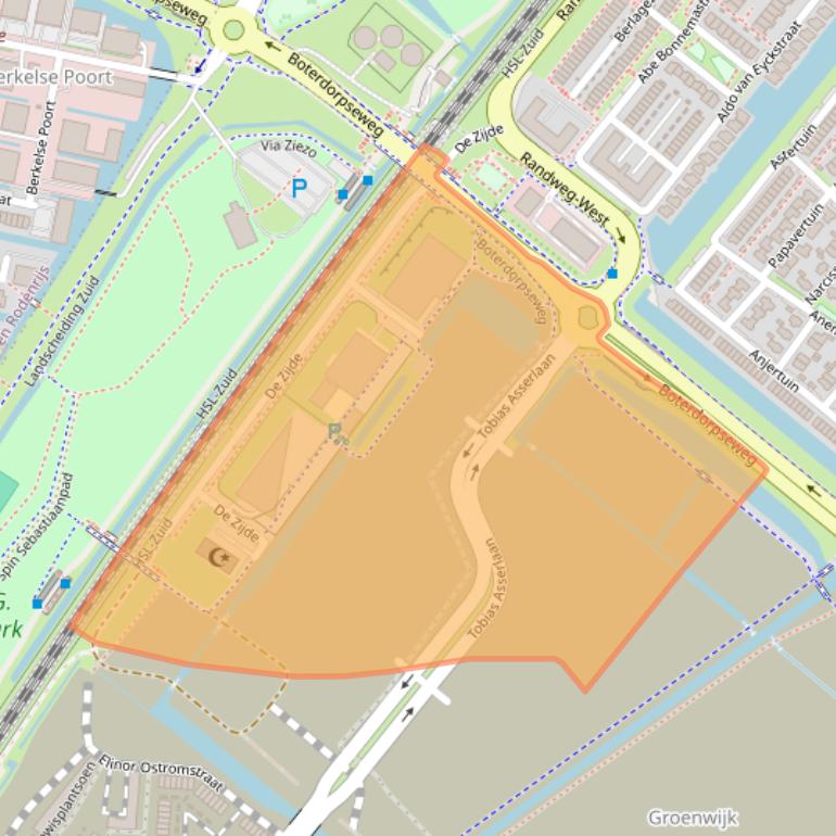 Kaart van postcodegebied 2662EB.