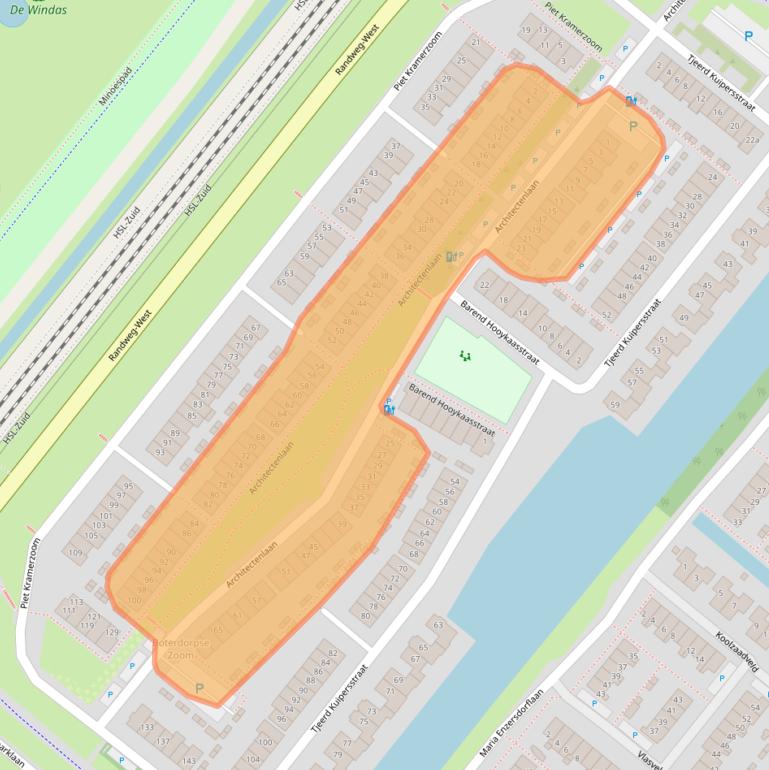 Kaart van postcodegebied 2662ED.