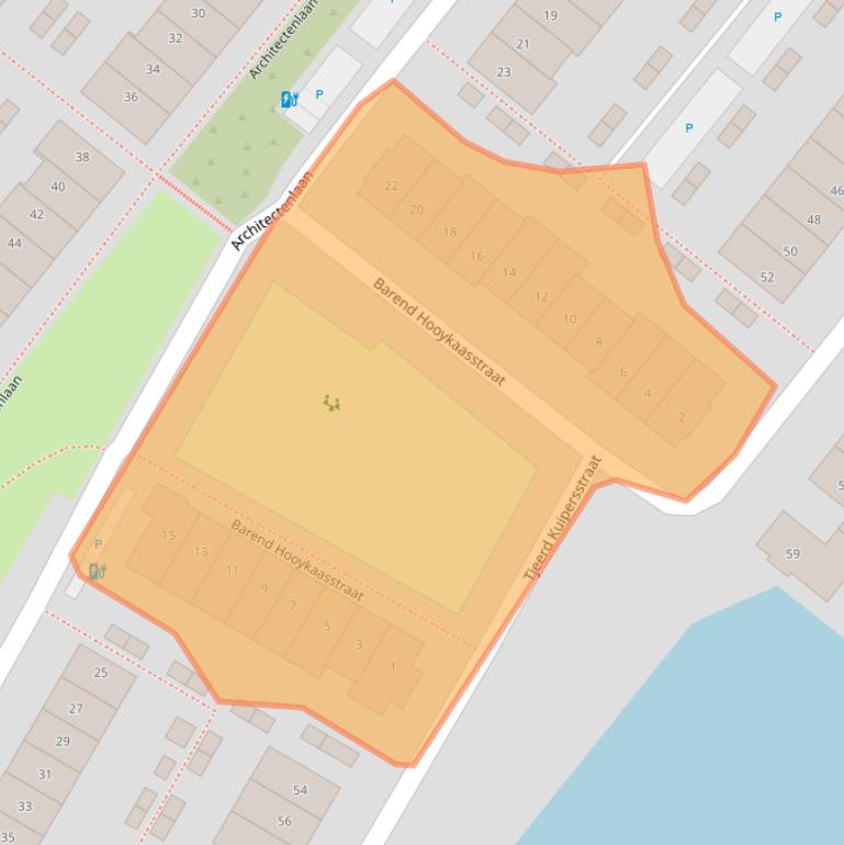 Kaart van postcodegebied 2662EG.