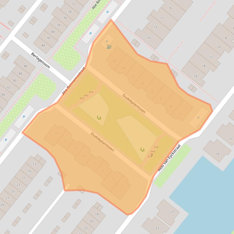 Kaart van postcodegebied 2662EL.