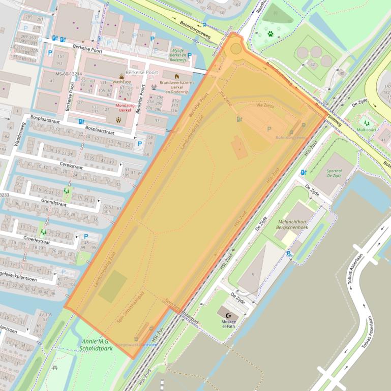 Kaart van postcodegebied 2662EM.