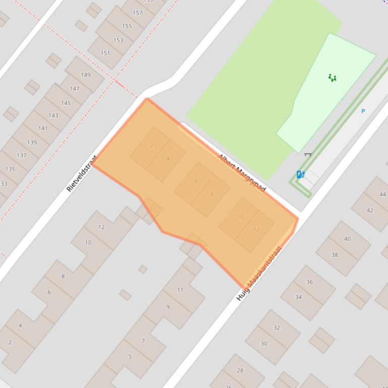 Kaart van postcodegebied 2662HE.