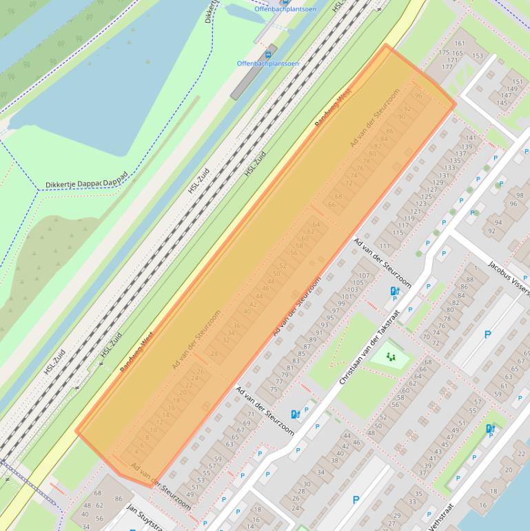 Kaart van postcodegebied 2662JA.