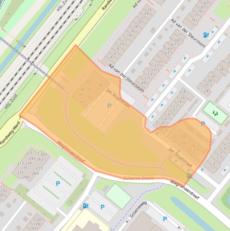 Kaart van postcodegebied 2662JB.