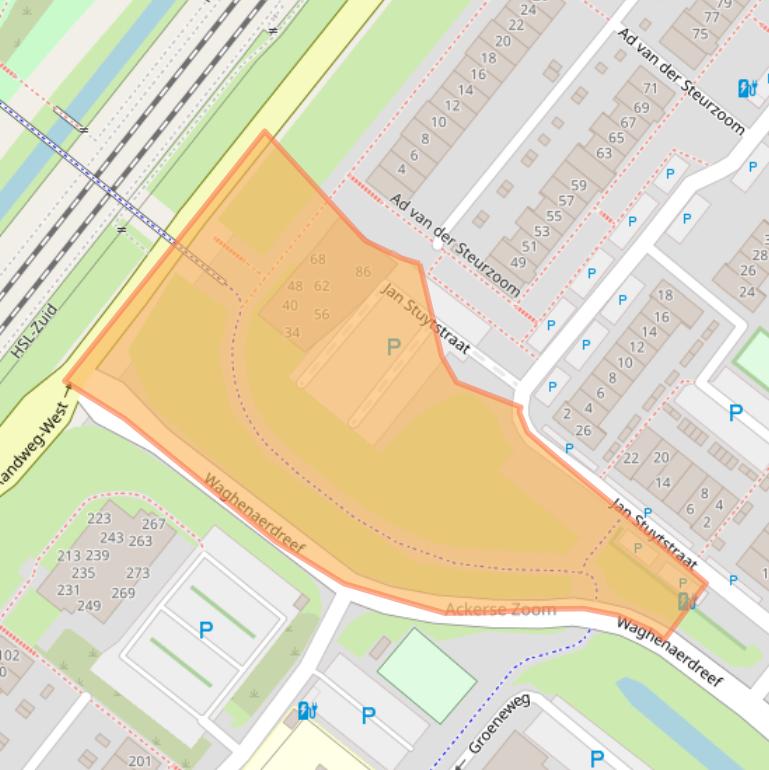 Kaart van postcodegebied 2662JC.
