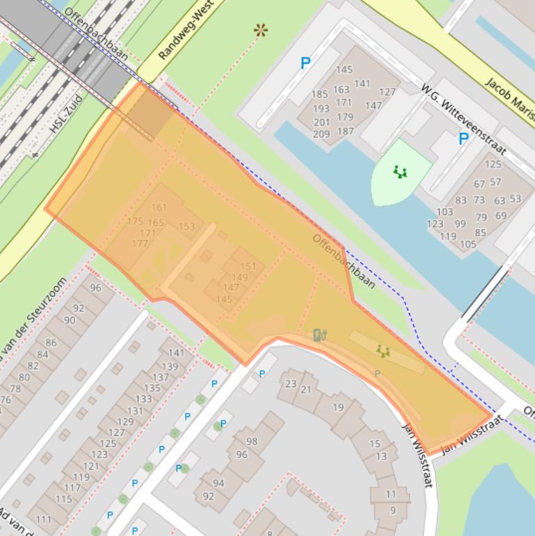 Kaart van postcodegebied 2662JE.