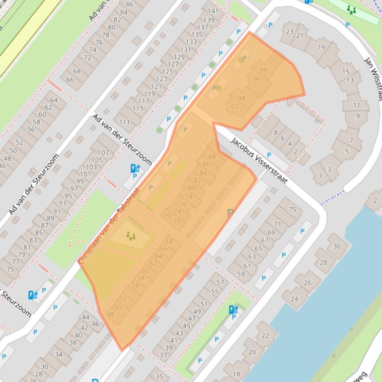 Kaart van postcodegebied 2662JH.