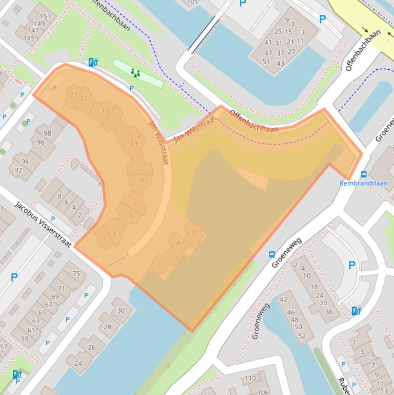 Kaart van postcodegebied 2662JM.