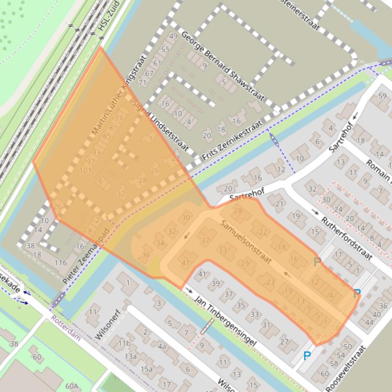 Kaart van postcodegebied 2662KB.