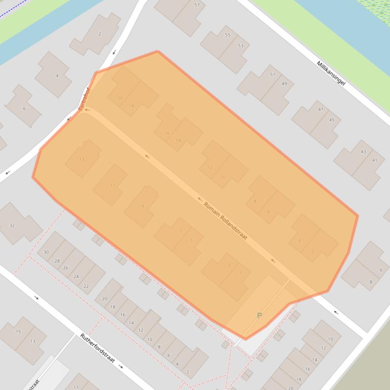 Kaart van postcodegebied 2662KJ.