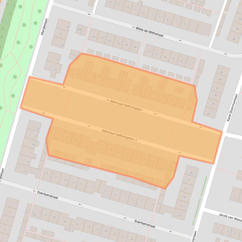 Kaart van postcodegebied 2665AG.