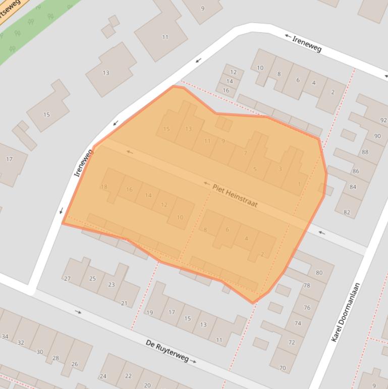 Kaart van postcodegebied 2665AP.