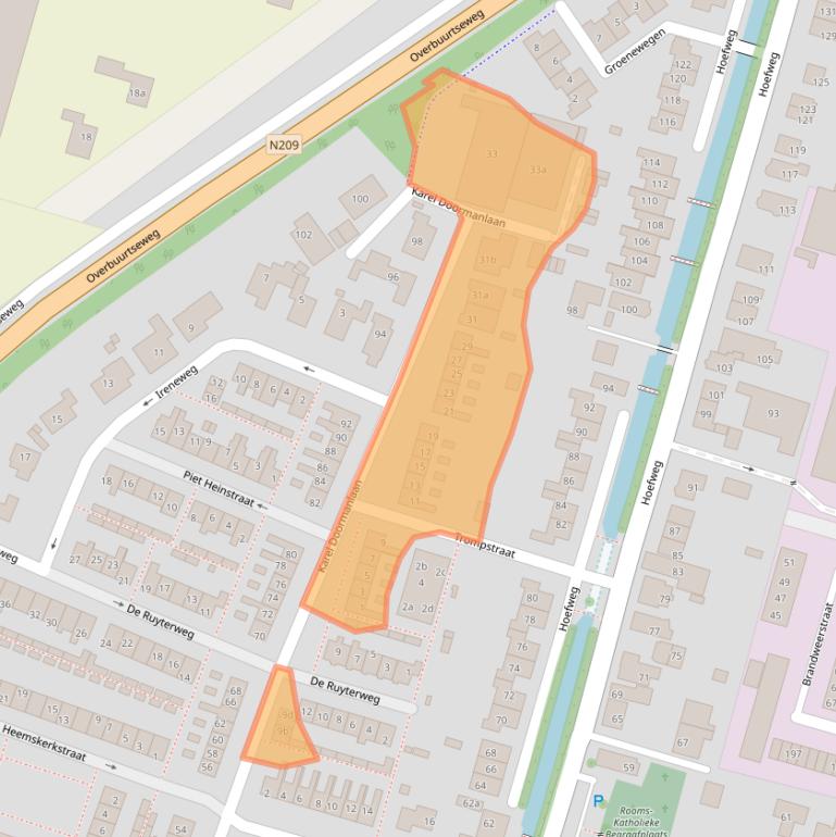 Kaart van postcodegebied 2665AS.