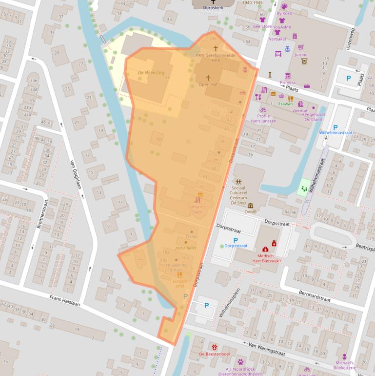 Kaart van postcodegebied 2665BJ.