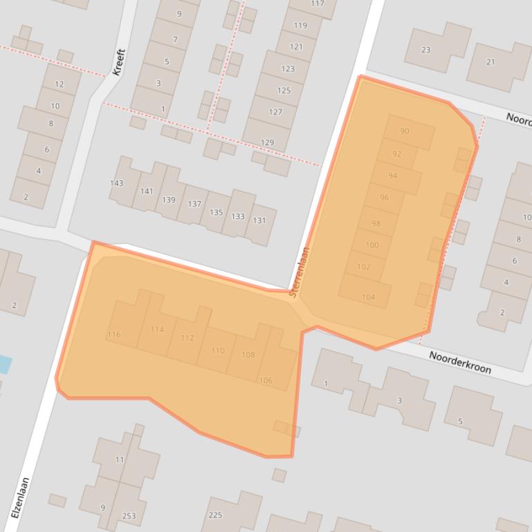 Kaart van postcodegebied 2665BV.