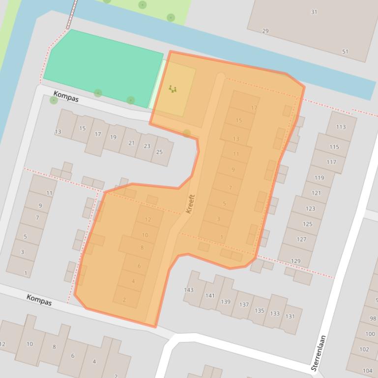 Kaart van postcodegebied 2665BX.