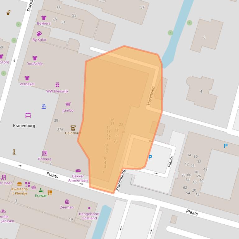 Kaart van postcodegebied 2665BZ.