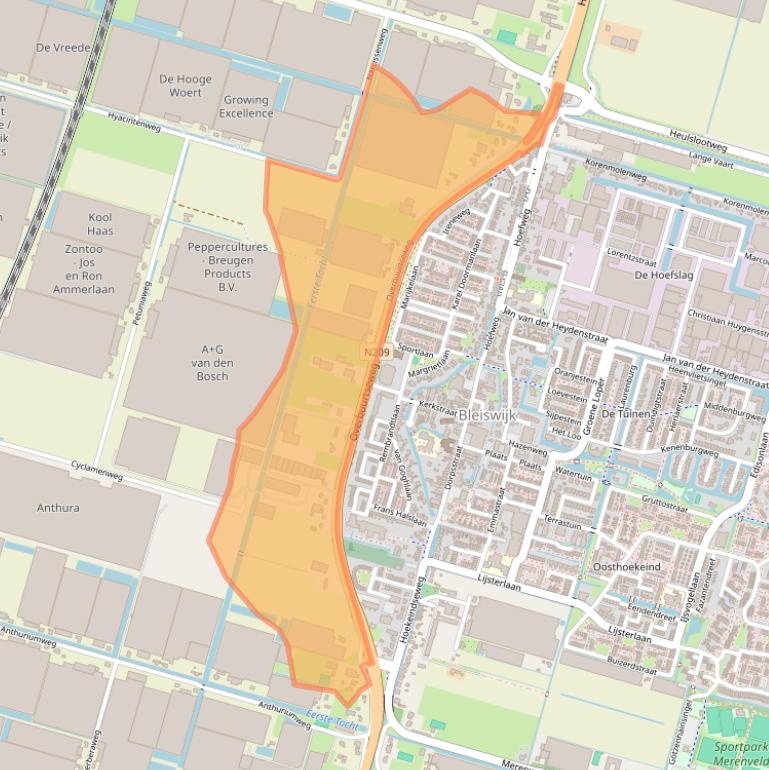 Kaart van postcodegebied 2665CA.