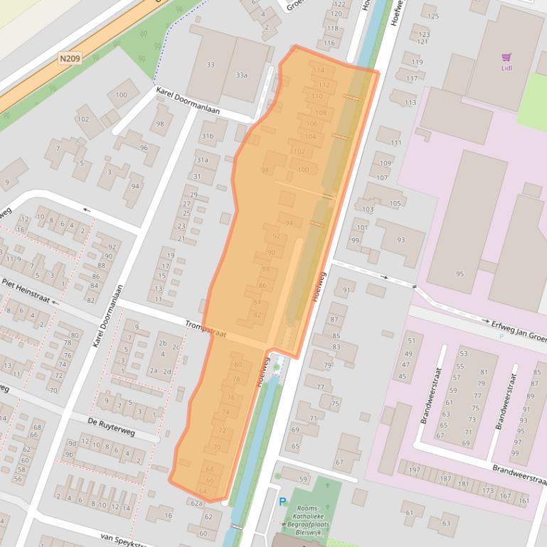 Kaart van postcodegebied 2665CG.