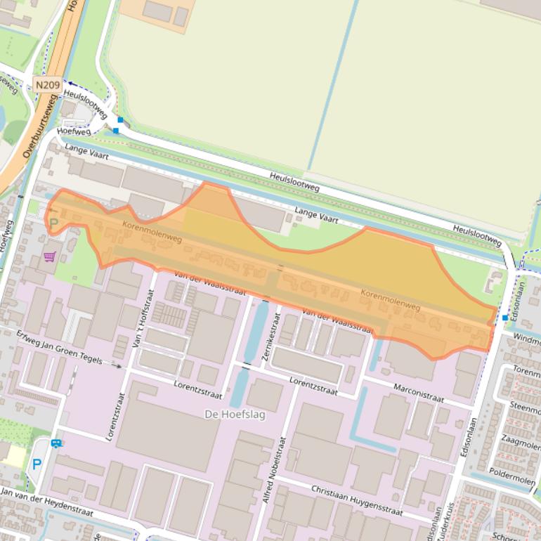 Kaart van postcodegebied 2665CH.