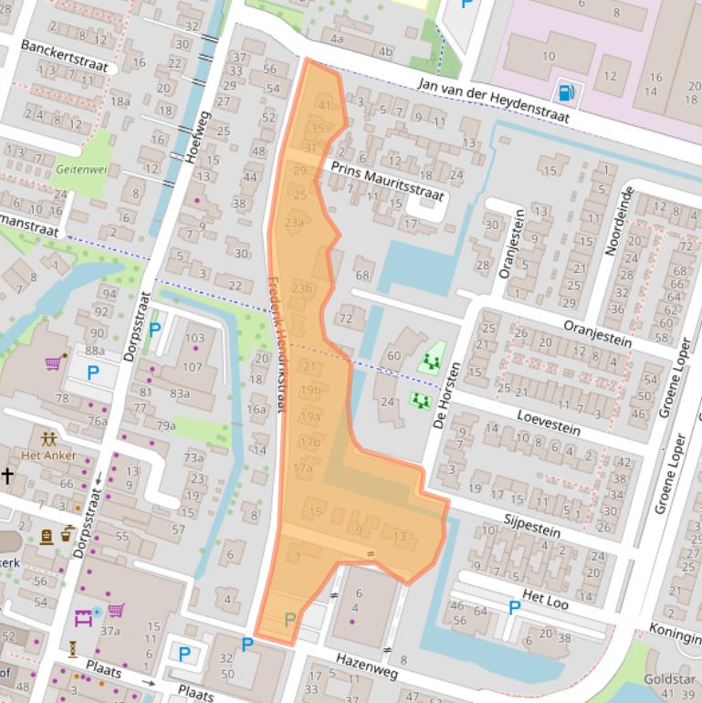 Kaart van postcodegebied 2665CJ.
