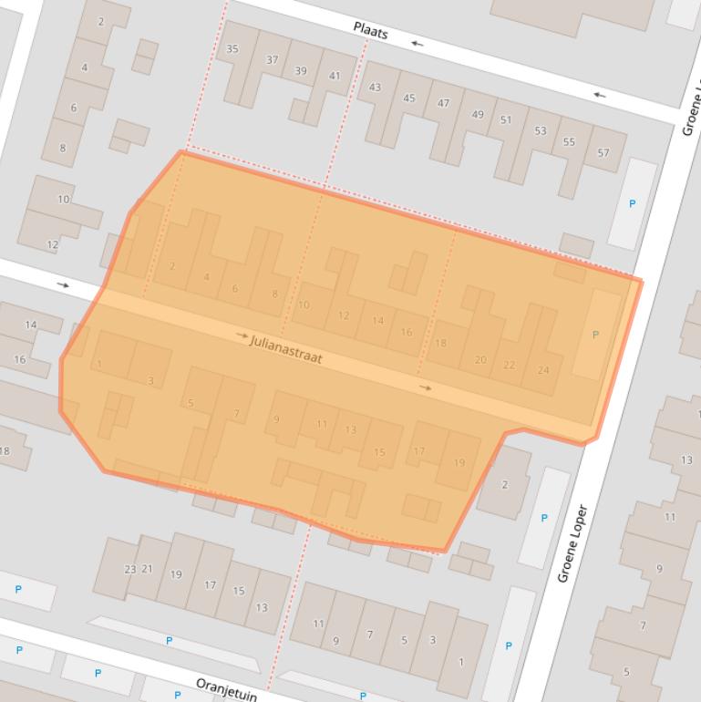 Kaart van postcodegebied 2665CP.
