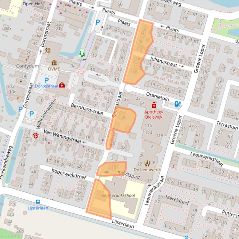 Kaart van postcodegebied 2665CS.