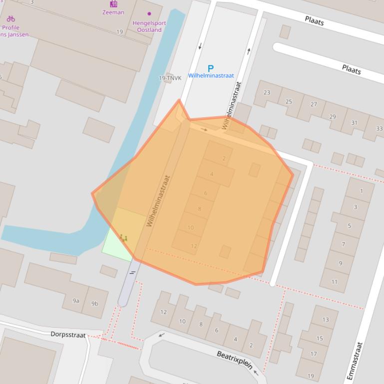 Kaart van postcodegebied 2665CT.