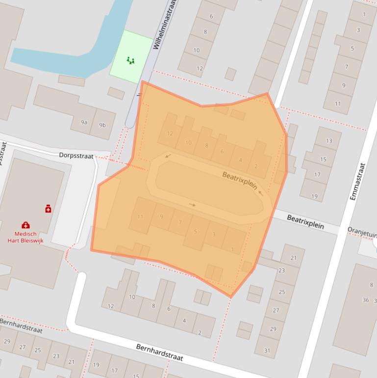 Kaart van postcodegebied 2665CV.