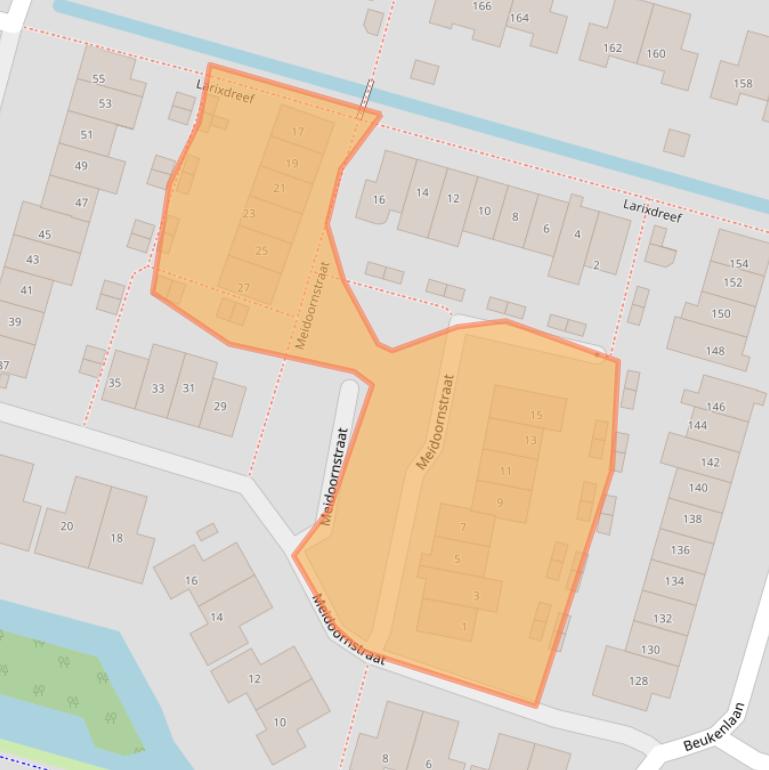 Kaart van postcodegebied 2665DM.