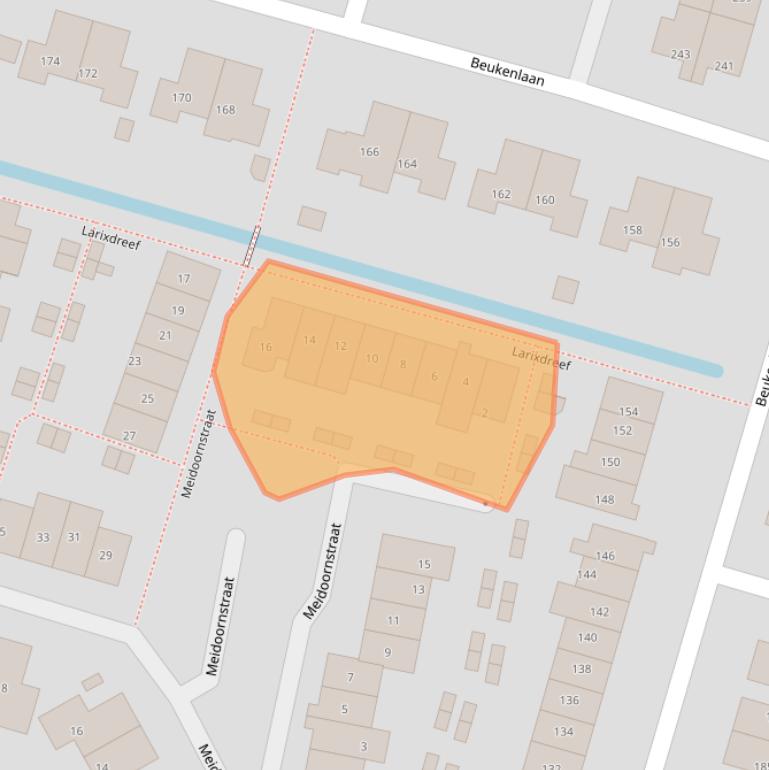 Kaart van postcodegebied 2665DN.