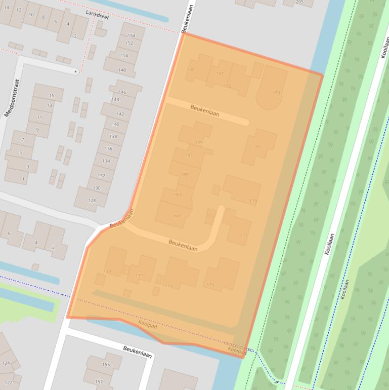 Kaart van postcodegebied 2665DP.