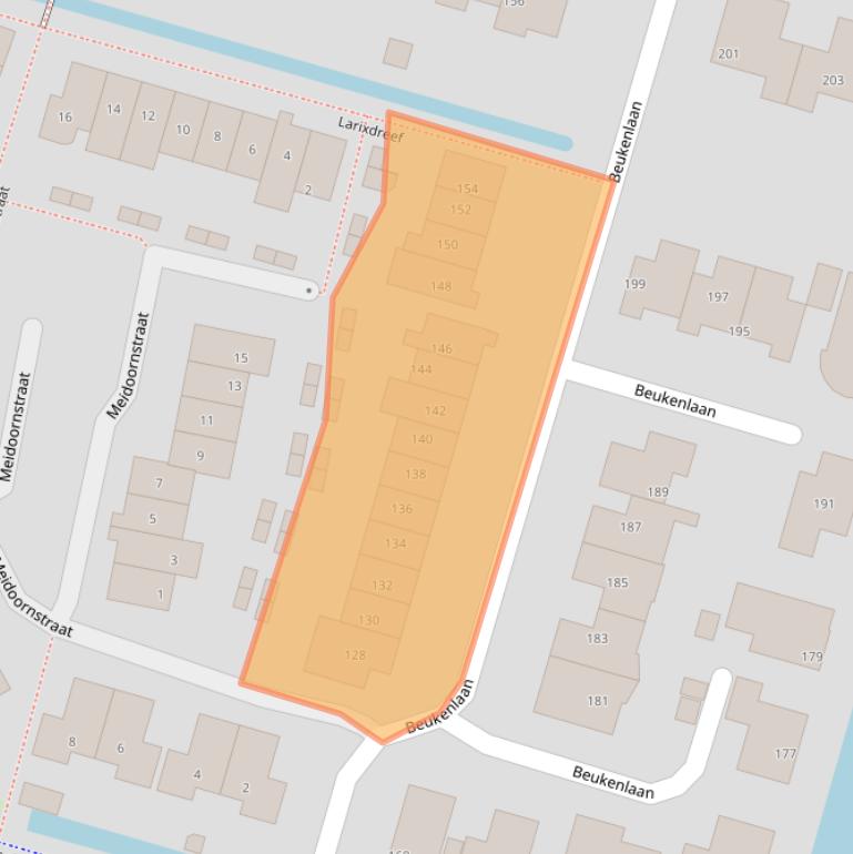 Kaart van postcodegebied 2665DR.