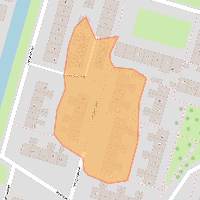 Kaart van postcodegebied 2665ED.