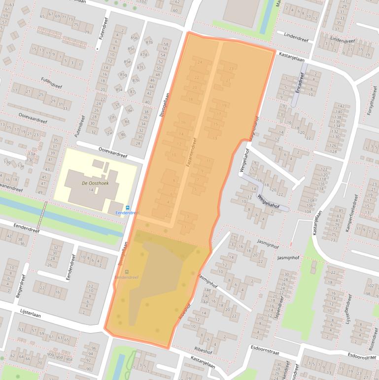 Kaart van postcodegebied 2665ET.