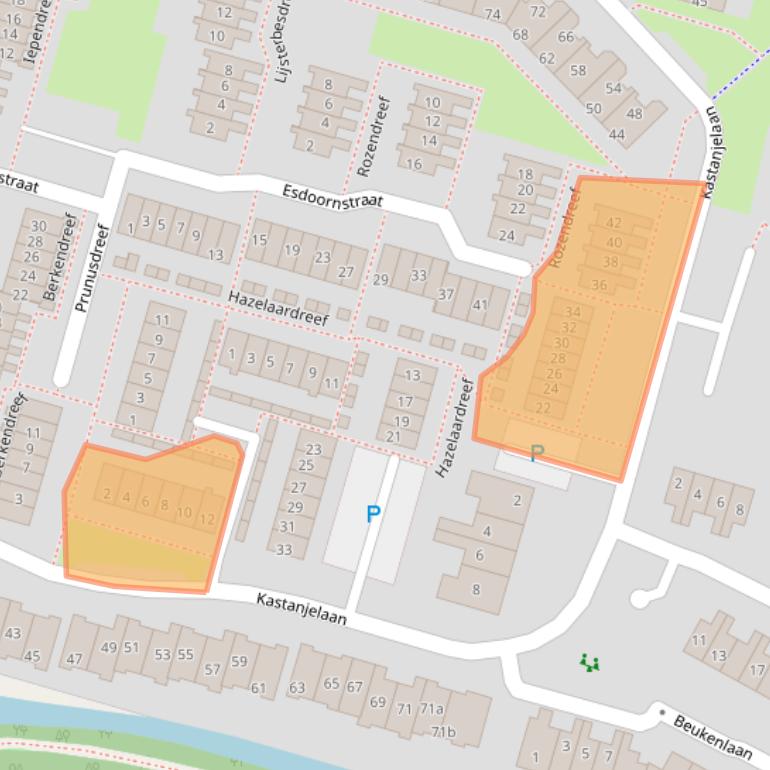 Kaart van postcodegebied 2665GC.