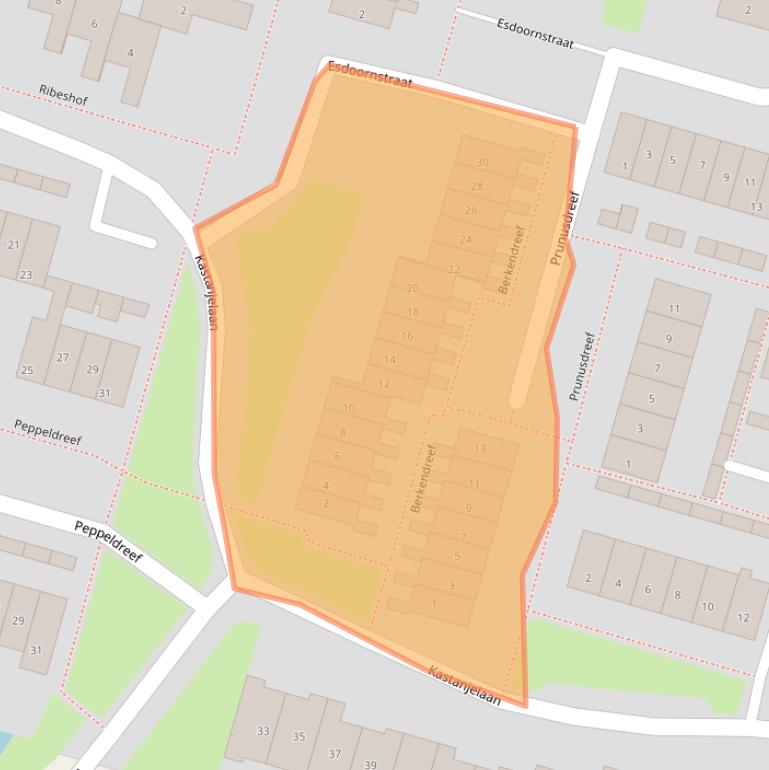 Kaart van postcodegebied 2665GH.