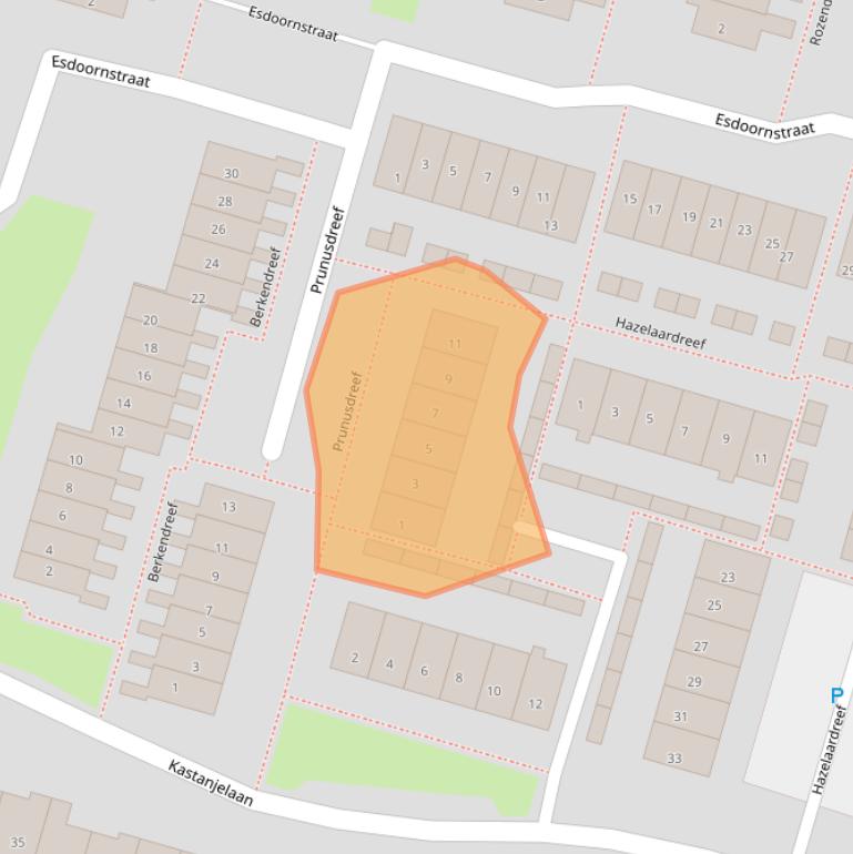 Kaart van postcodegebied 2665GJ.