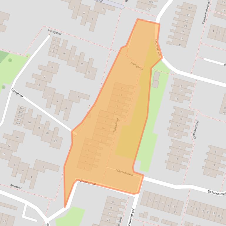 Kaart van postcodegebied 2665GP.