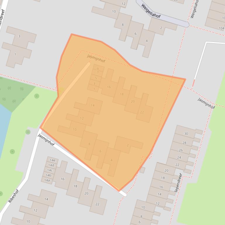 Kaart van postcodegebied 2665GS.