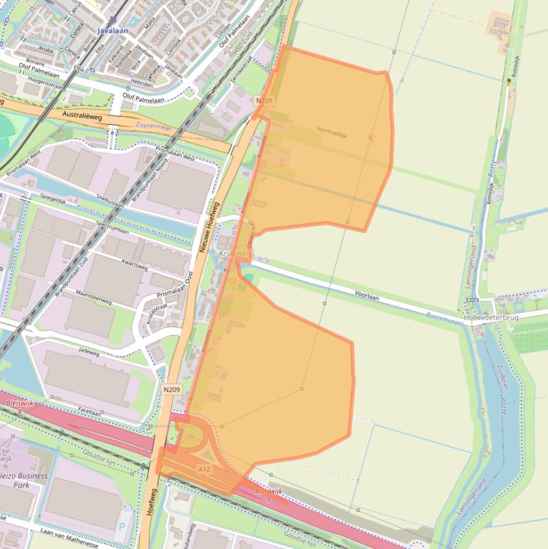 Kaart van postcodegebied 2665HA.