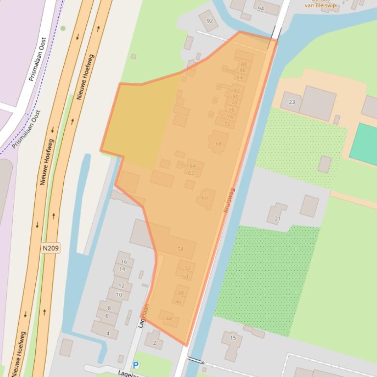 Kaart van postcodegebied 2665HC.