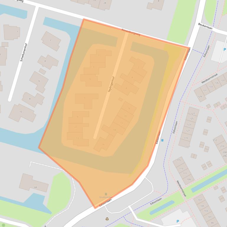 Kaart van postcodegebied 2665HE.