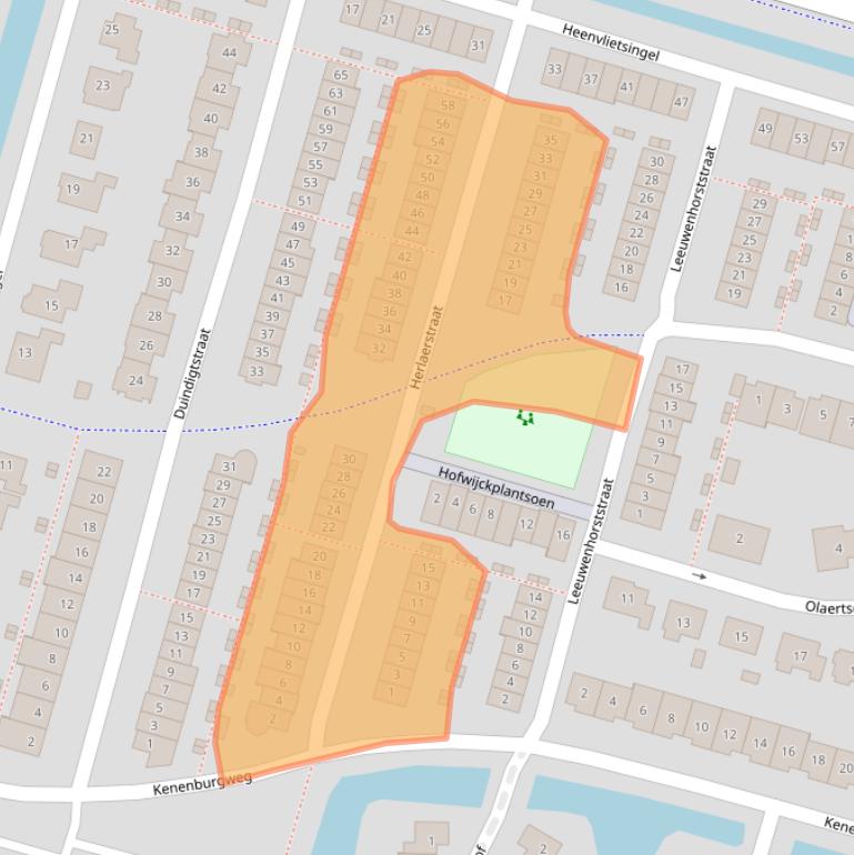 Kaart van postcodegebied 2665HN.