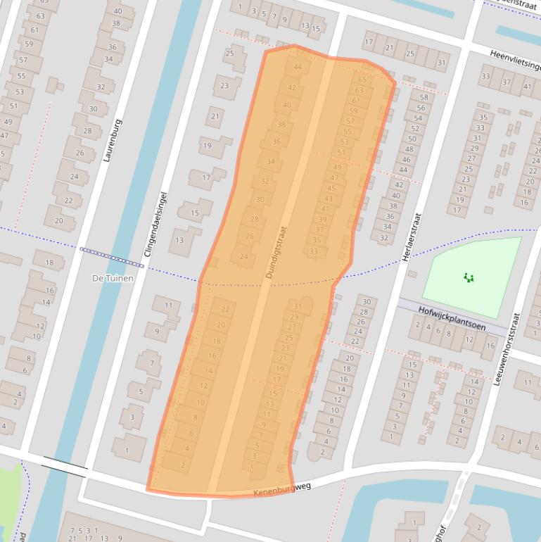 Kaart van postcodegebied 2665HS.