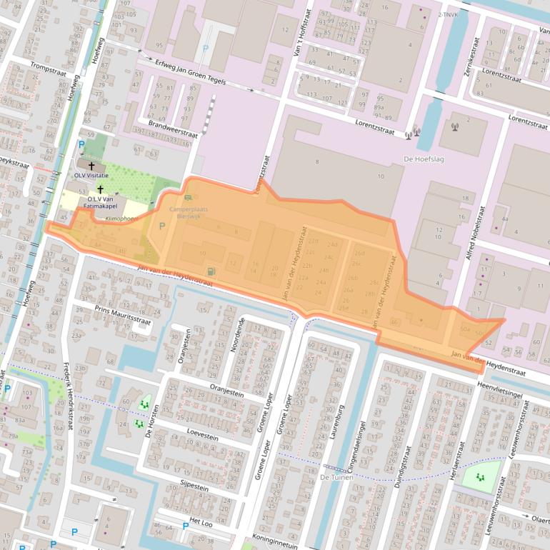Kaart van postcodegebied 2665JA.