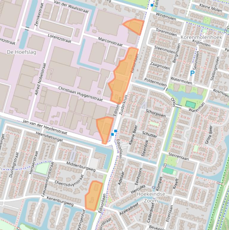 Kaart van postcodegebied 2665JC.