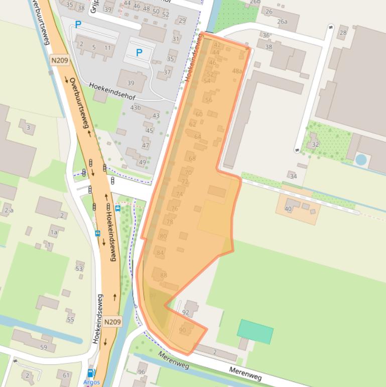 Kaart van postcodegebied 2665KE.