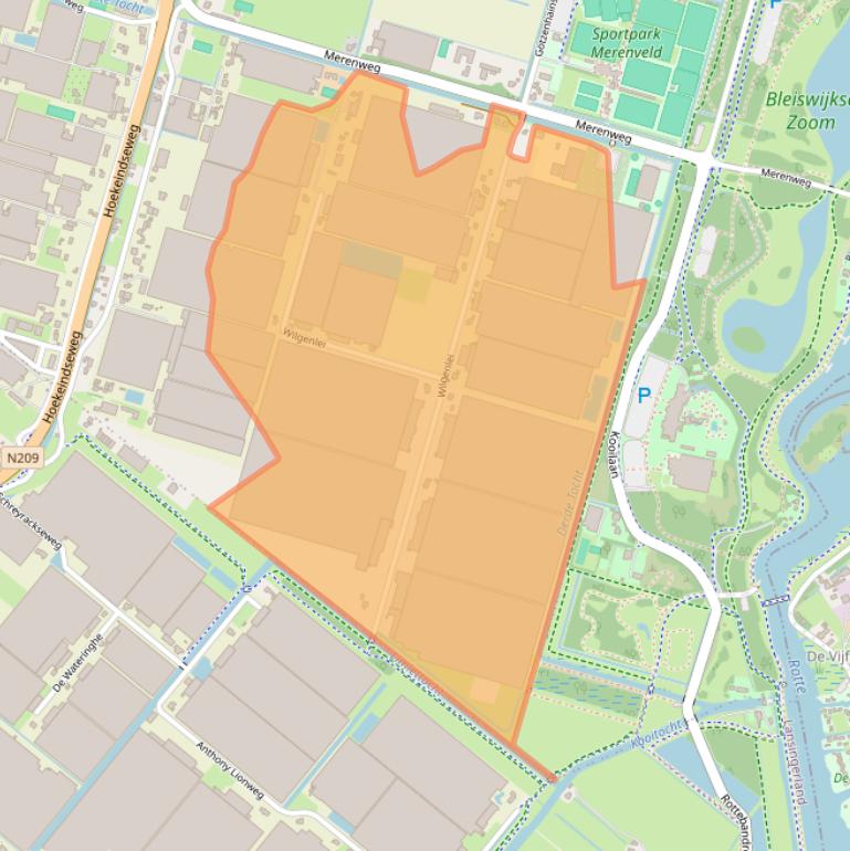 Kaart van postcodegebied 2665KN.