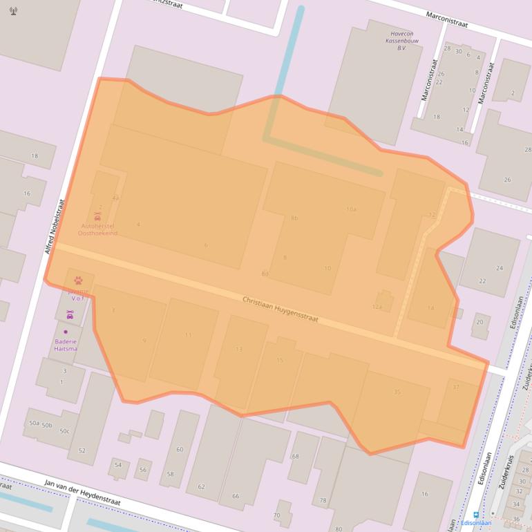 Kaart van postcodegebied 2665KX.